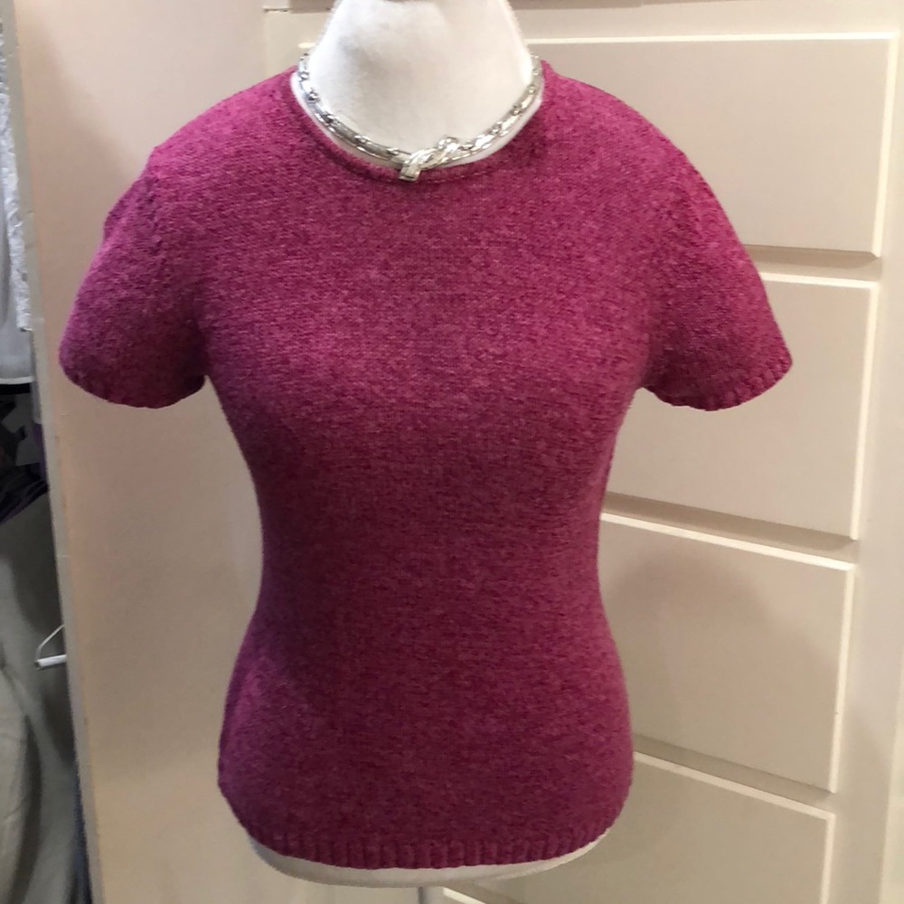 Pink Ann Taylor Loft short sleeve shirt